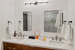 Double vanities in master bathroom 